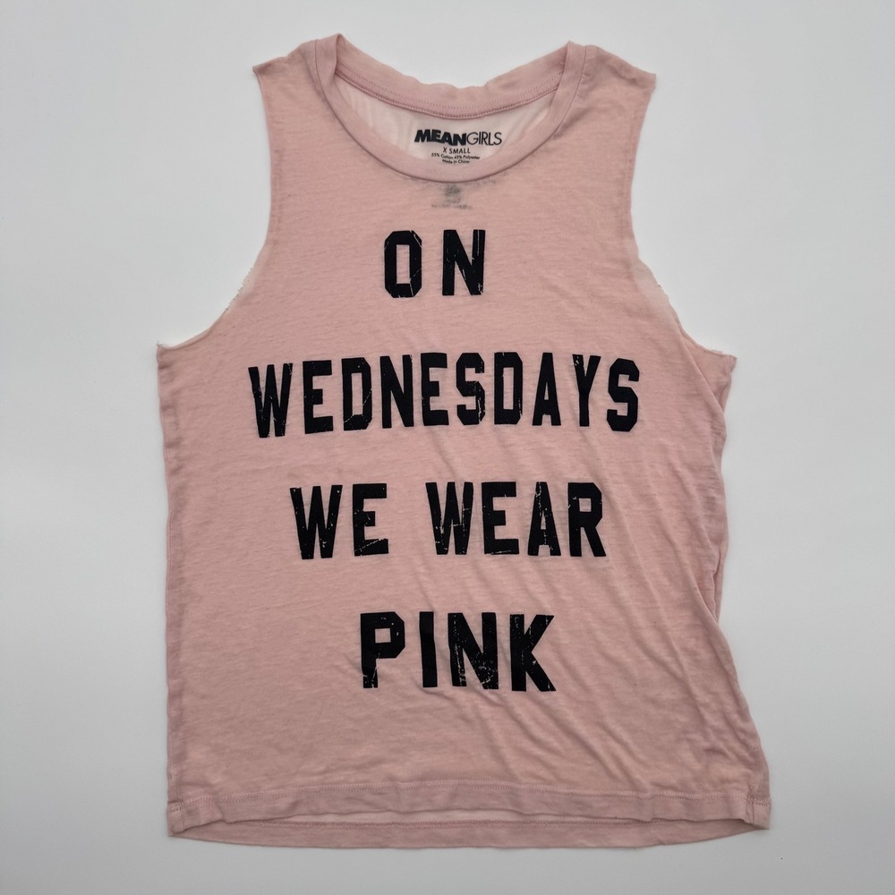 Mean‎ Girls On Wednesdays We Wear Pink Tank Top XS